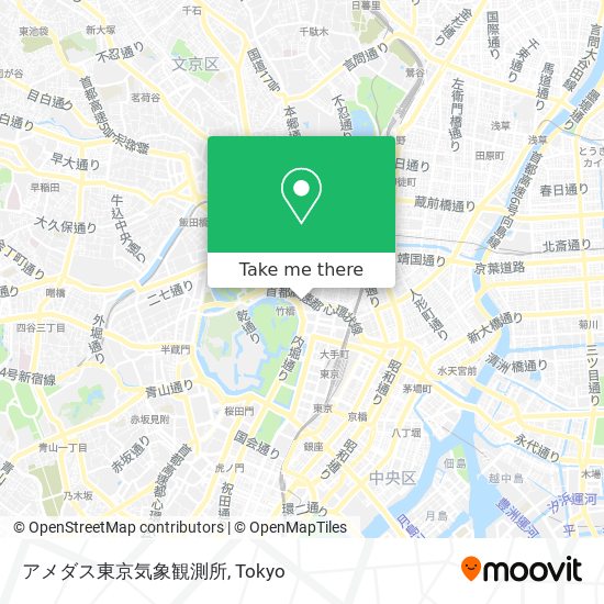 アメダス東京気象観測所 map