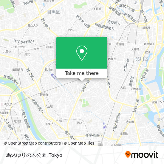 馬込ゆりの木公園 map