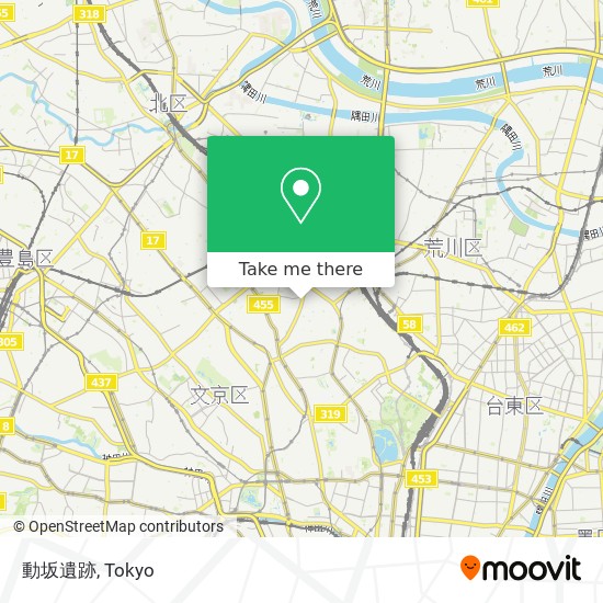 動坂遺跡 map