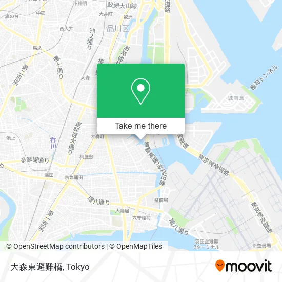 Omori East Evacuation Bridge map