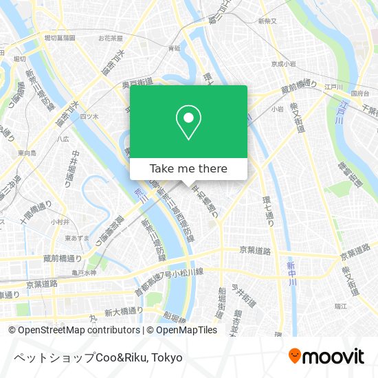 怎樣搭地鐵或巴士去葛飾区的ペットショップcoo Riku Moovit