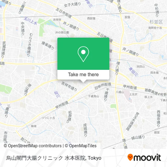 烏山閘門大腸クリニック 水本医院 map