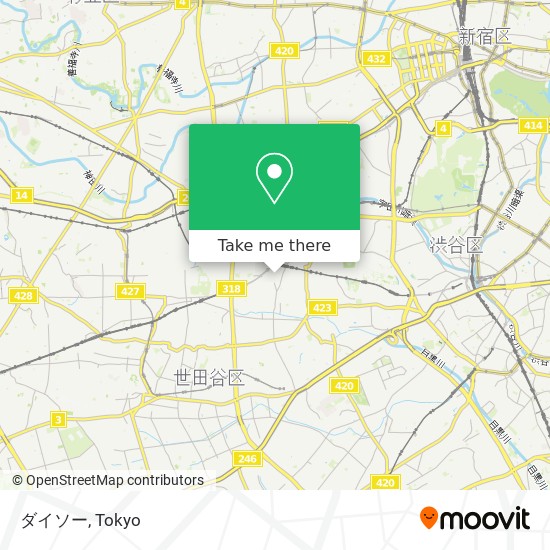 버스 또는 지하철 으로 世田谷区 에서 ダイソー 으로 가는법 Moovit