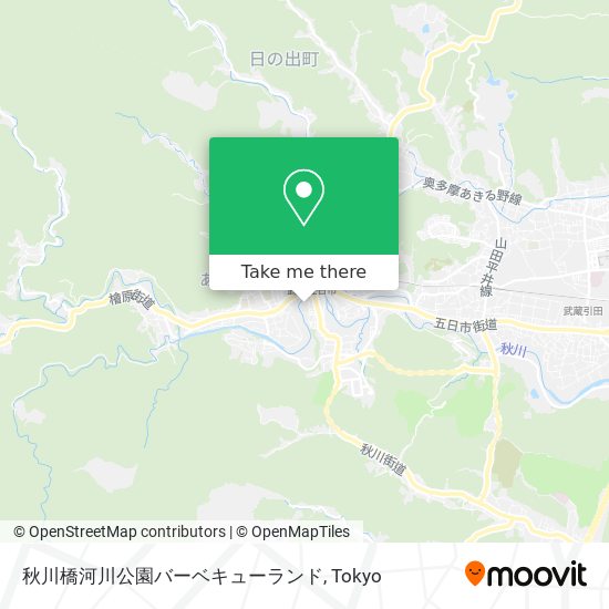 秋川橋河川公園バーベキューランド map
