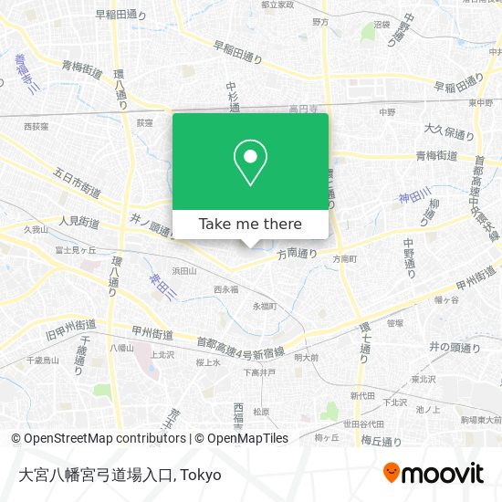 大宮八幡宮弓道場入口 map