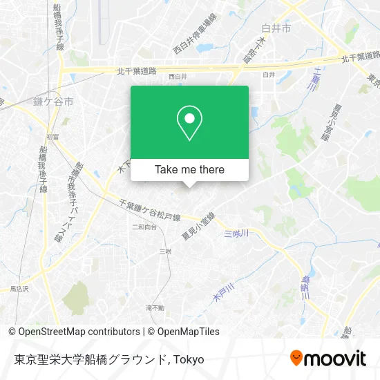 東京聖栄大学船橋グラウンド map
