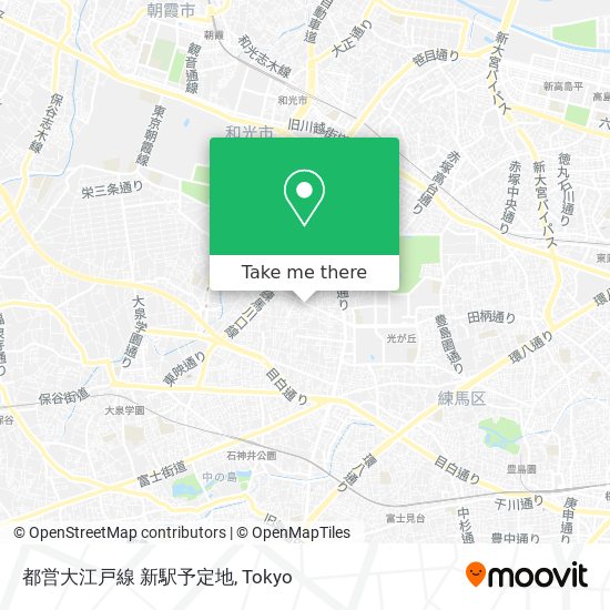 都営大江戸線 新駅予定地 map