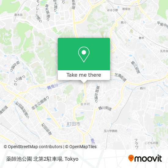 薬師池公園 北第2駐車場 map