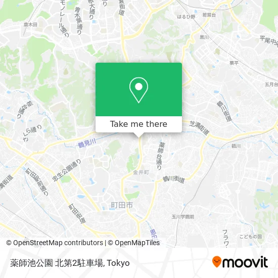 薬師池公園 北第2駐車場 map