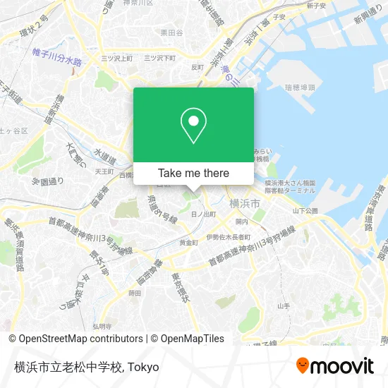 横浜市立老松中学校 map