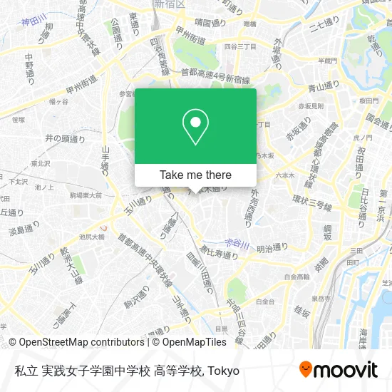 私立 実践女子学園中学校 高等学校 map