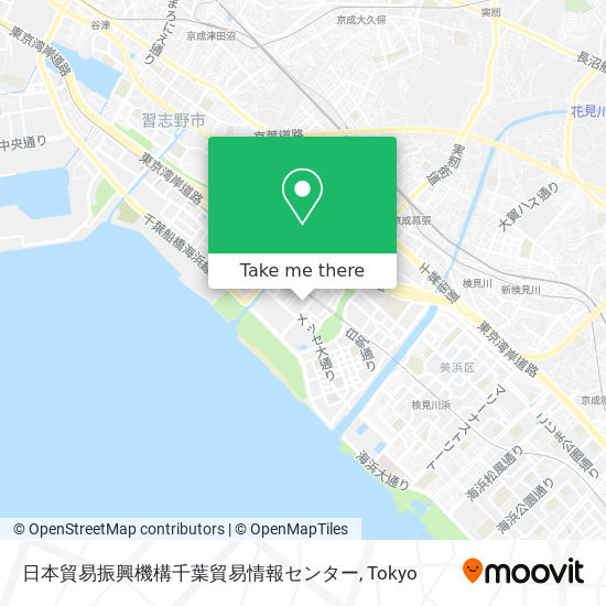日本貿易振興機構千葉貿易情報センター map