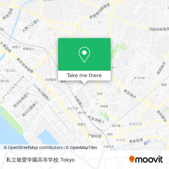 私立敬愛学園高等学校 map