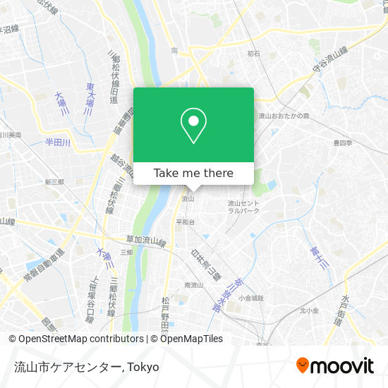 流山市ケアセンター map