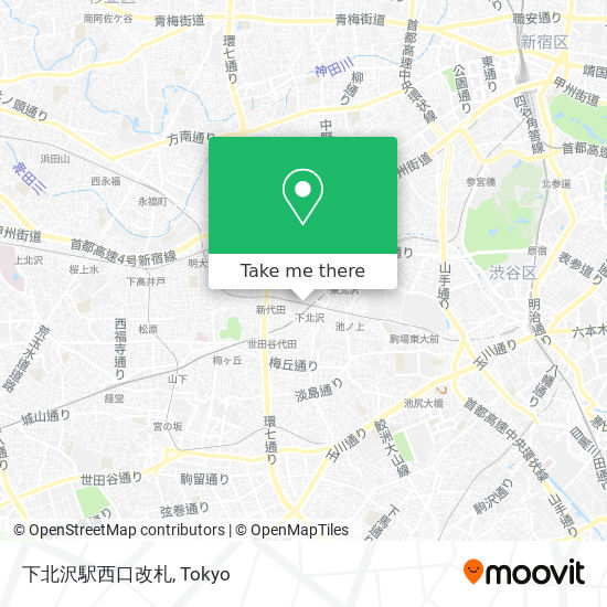 下北沢駅西口改札 map