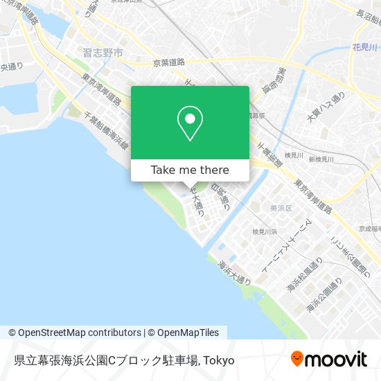 県立幕張海浜公園Cブロック駐車場 map