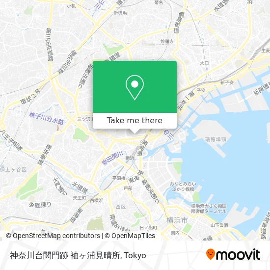 Kanagawa Barrier Gate Ruins Sodegaura Miharashi map