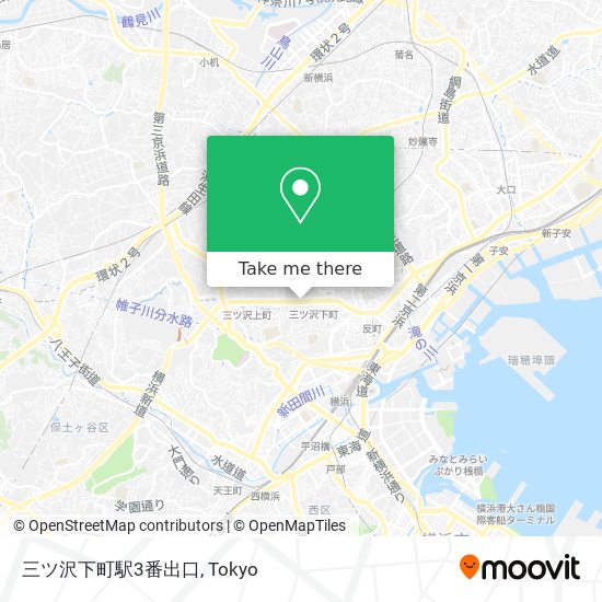 三ツ沢下町駅3番出口 map