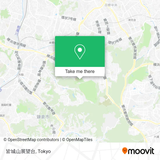 皆城山展望台 map