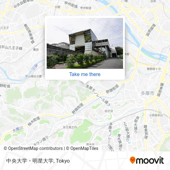 中央大学・明星大学 map