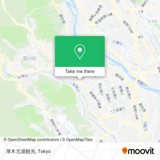 厚木元湯観光 map