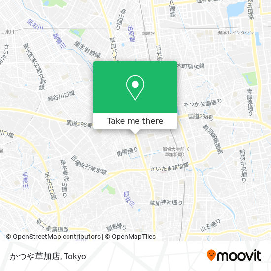 かつや草加店 map