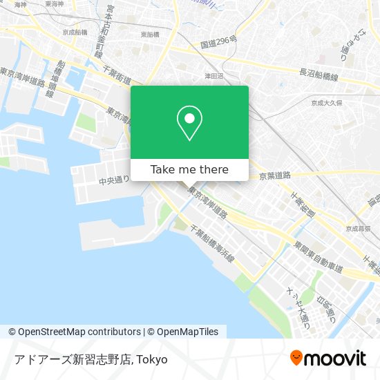 アドアーズ新習志野店 map