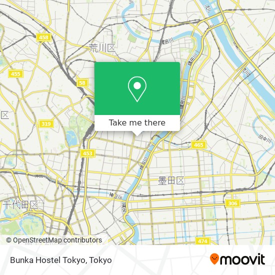 Bunka Hostel Tokyo map