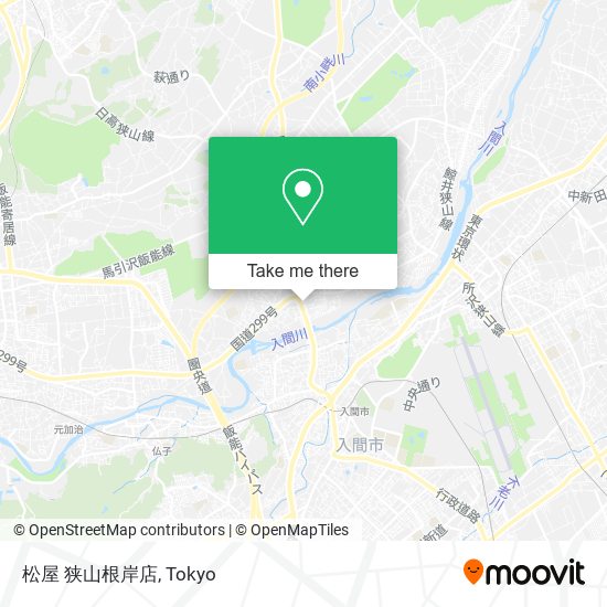 松屋 狭山根岸店 map