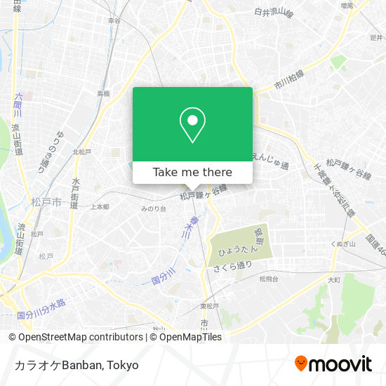 지하철 또는 버스 으로 松戸市 에서 カラオケbanban 으로 가는법 Moovit