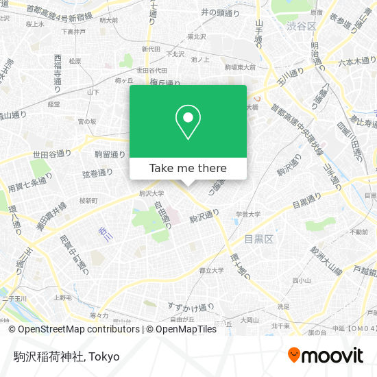 駒沢稲荷神社 map