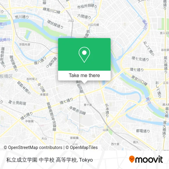 私立成立学園 中学校 高等学校 map