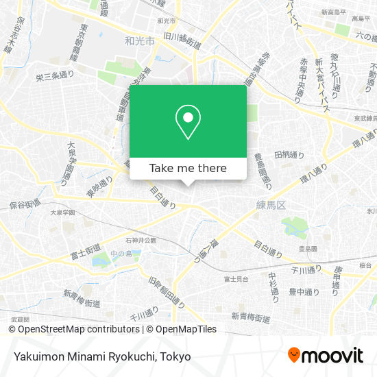 Yakuimon Minami Ryokuchi map