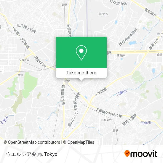 ウエルシア薬局 map