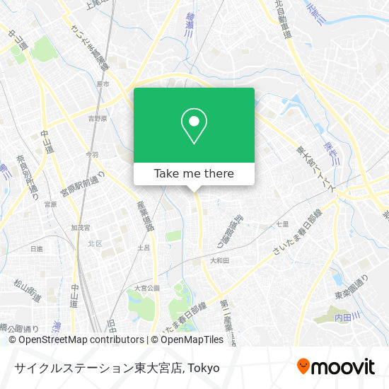 지하철 또는 버스 으로 さいたま市 에서 サイクルステーション東大宮店 으로 가는법