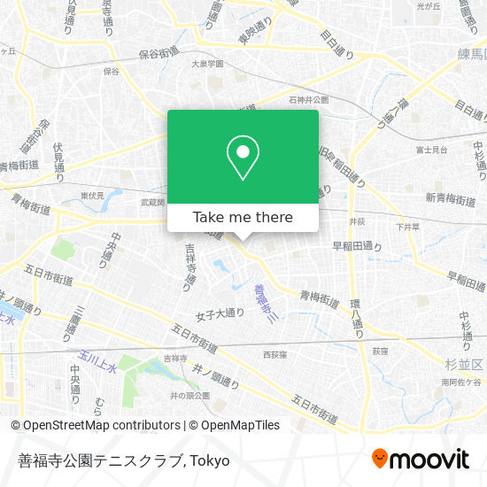 善福寺公園テニスクラブ map