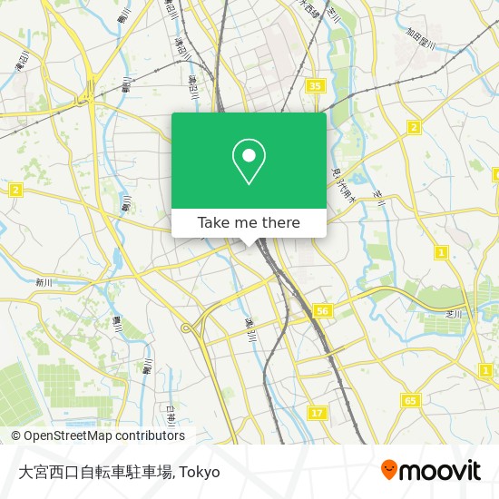 How to get to 大宮西口自転車駐車場 in さいたま市 by Metro or Bus