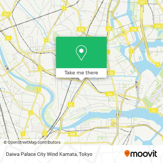 Daiwa Palace City Wind Kamata map