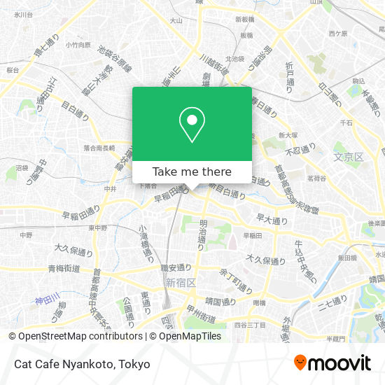 Cat Cafe Nyankoto map