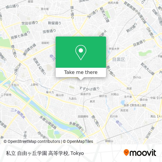 私立 自由ヶ丘学園 高等学校 map