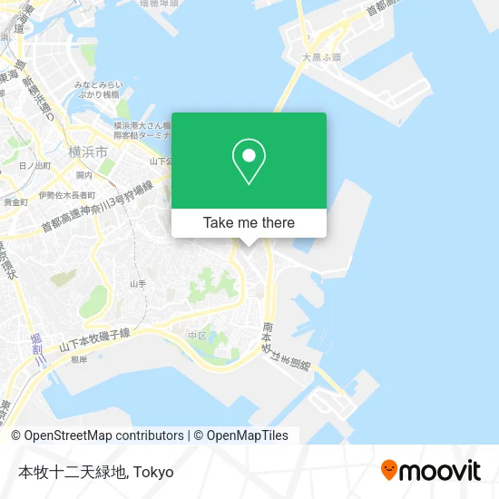 本牧十二天緑地 map