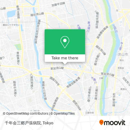 千年会三郷戸張病院 map