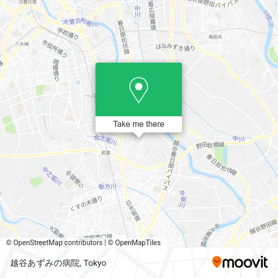 越谷あずみの病院 map