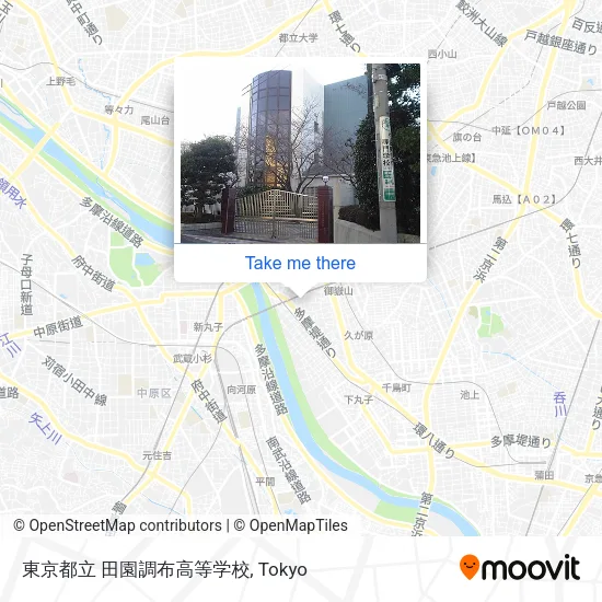 東京都立 田園調布高等学校 map