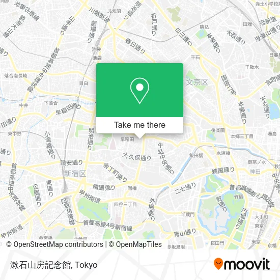 漱石山房記念館 map