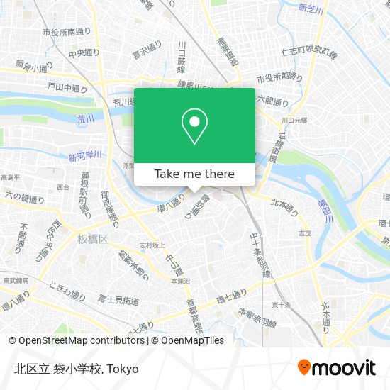 北区立 袋小学校 map