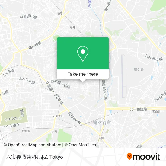 六実後藤歯科病院 map