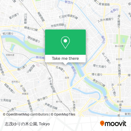 志茂ゆりの木公園 map
