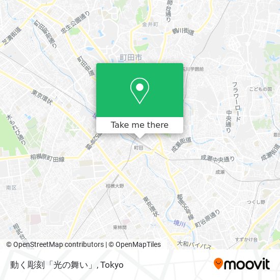 動く彫刻「光の舞い」 map