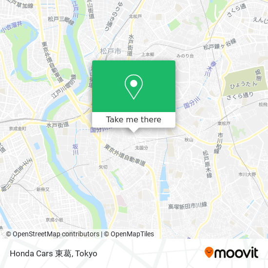 Honda Cars 東葛 map